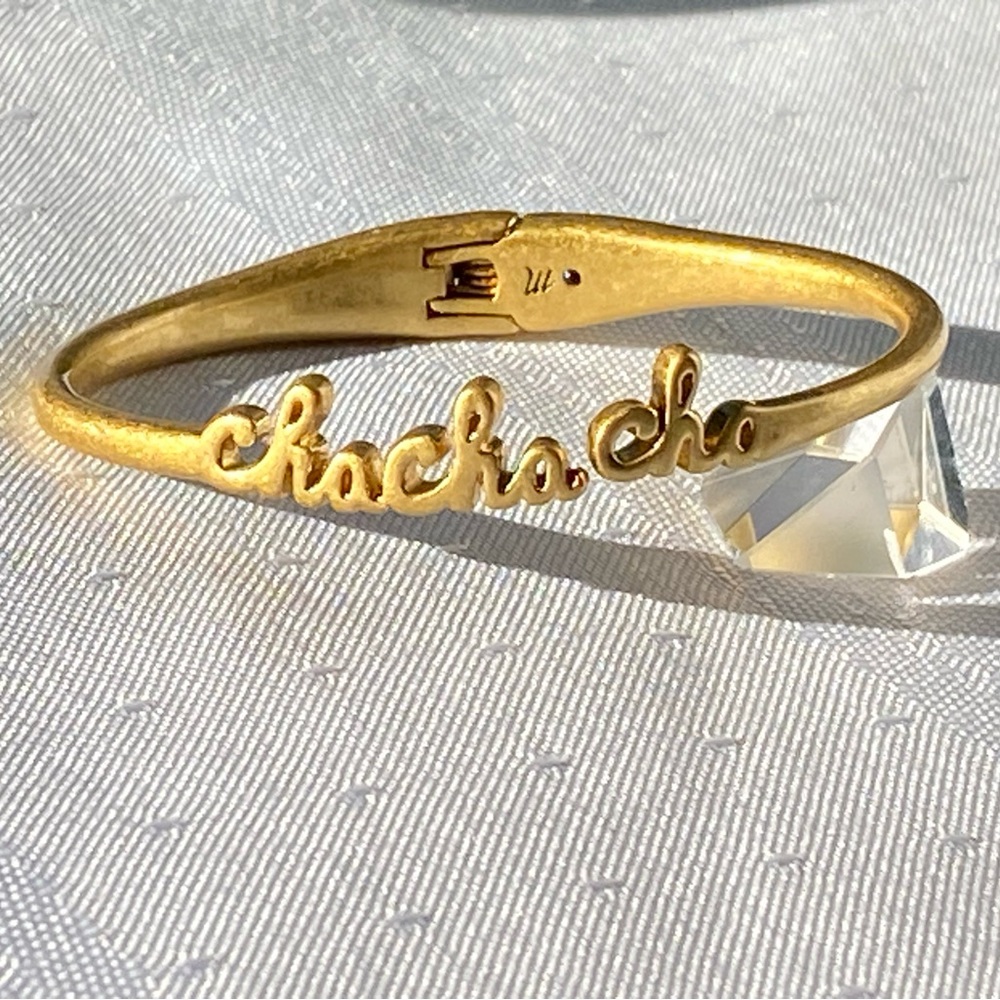 Madewell Hinged Gold Tone Open Cuff Bracelet 6.5"